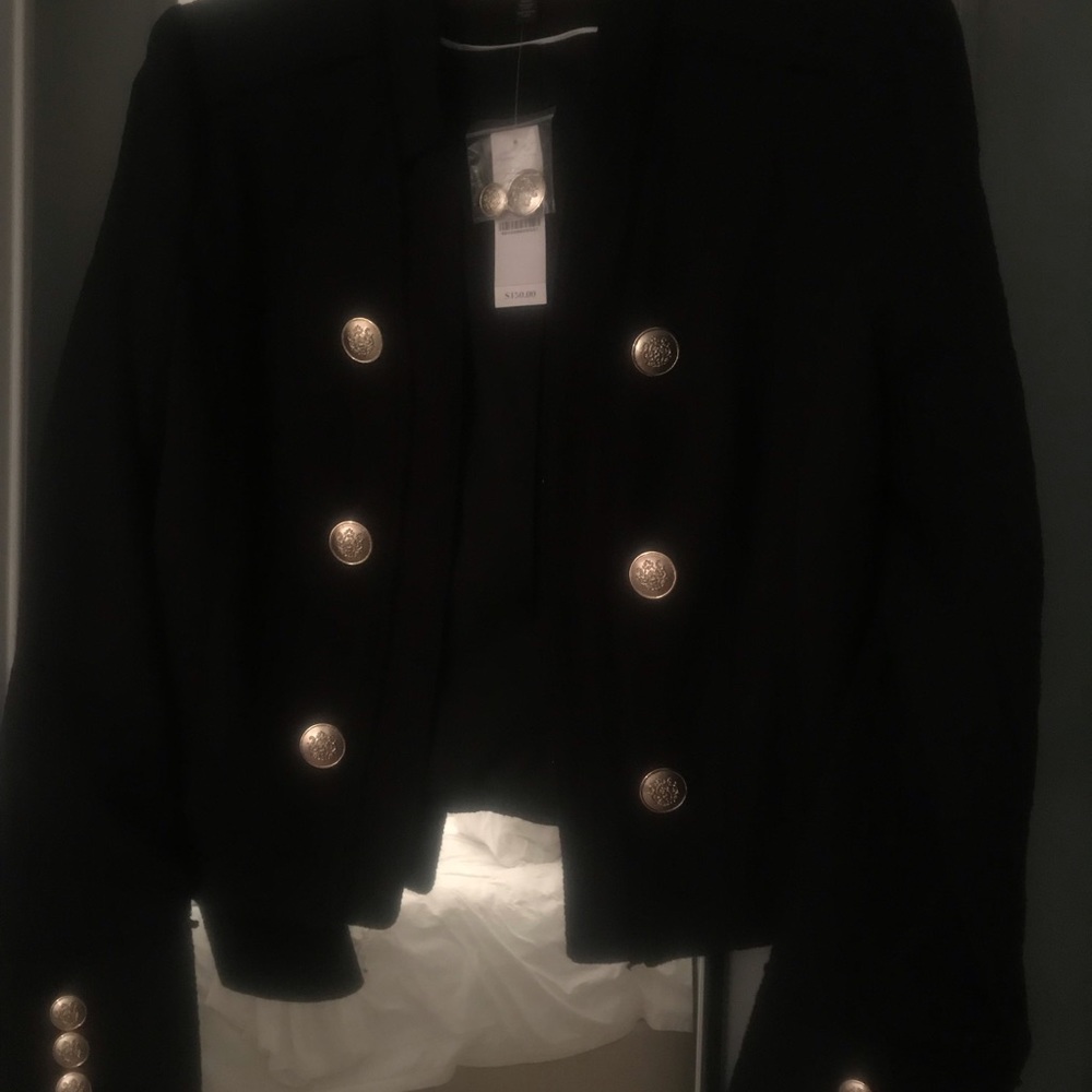 Black Gold Button Jacket/Blazer